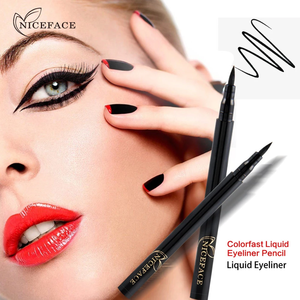 Долговечные Не Диззи подводка для глаз черный Liquid Eye Liner Pencil Красота Макияж