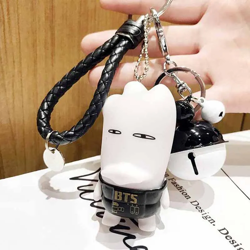 Корея креативный BTS пуленепробиваемый Мальчики мультфильм куклы брелоки для женщин и мужчин сумки для автомобиля брелок для телефона брелоки - Цвет: Type 2