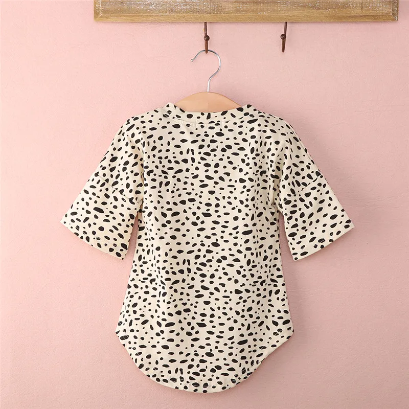 Emmababy High Quality arrival New born Baby Clothes Spring Antumn Long Sleeve Asymmetrical Leopard Dress Kids Girl | Мать и ребенок
