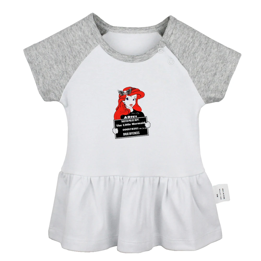 Милое Платье Русалочки принцессы Ариэль тату Rebel для новорожденных девочек