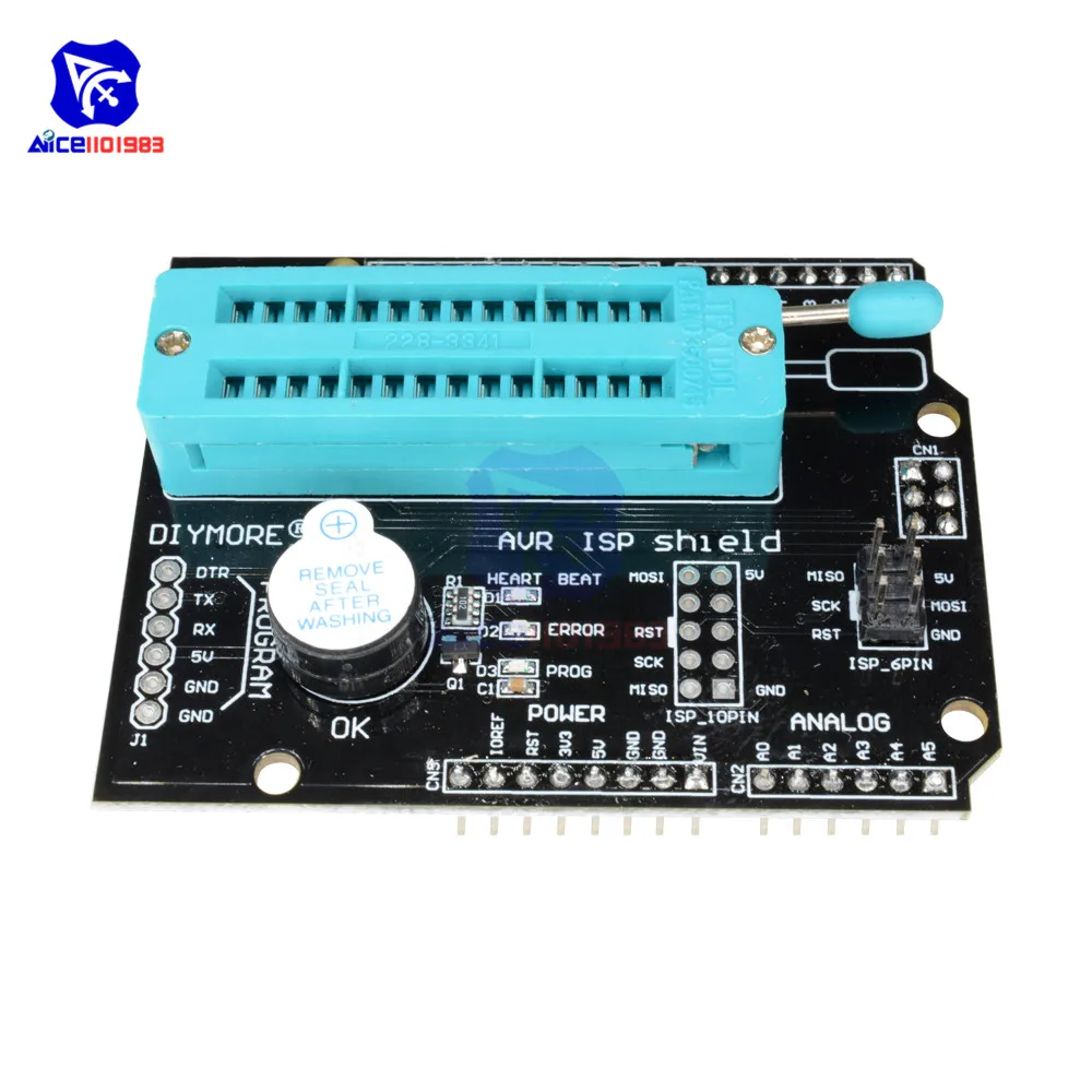 Программируемый Модуль платы расширения diymore AVR ISP для Arduino R3 Mega2560 Atmega328P Nano Pro