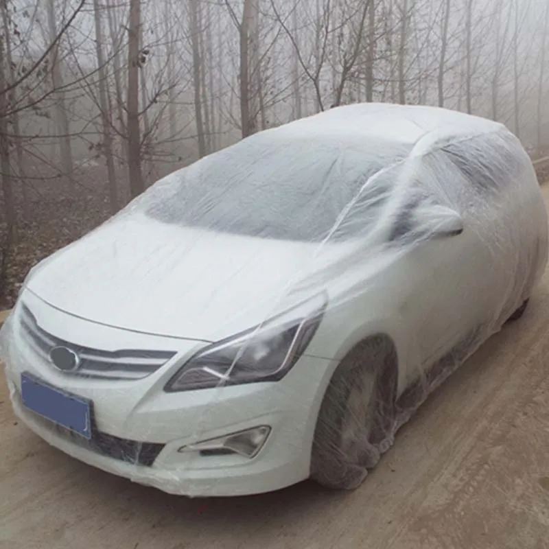 Чехол для автомобиля прозрачный пластиковый временная одноразовая