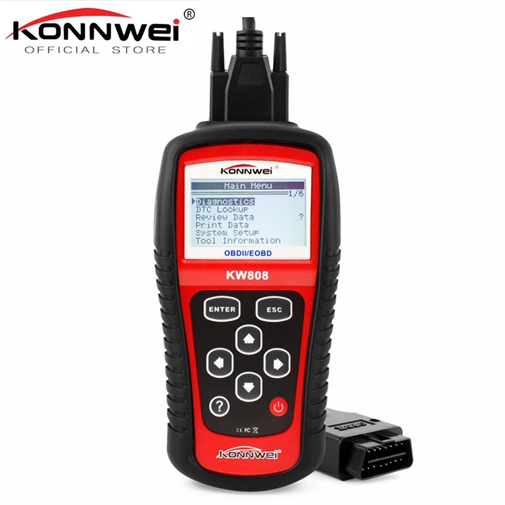 Оригинальный KONNWEI KW808 OBD Автомобильный сканер Авто диагностический инструмент