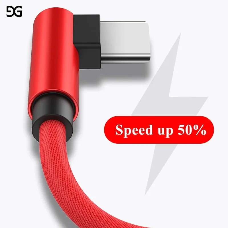 Кабель USB Type C для быстрой зарядки 90 градусов|Кабели мобильных телефонов| |