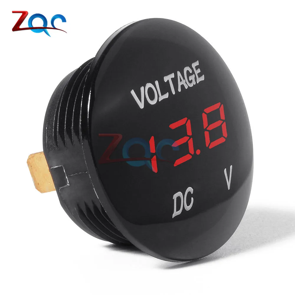 Красный DC 5 V-48 V Автомобиль Мотоцикл DC5V-48V LED панель Цифровой Вольтметр напряжения метр дисплей вольтметр 12V 24V 36 Вт водостойкый LED - Цвет: Красный