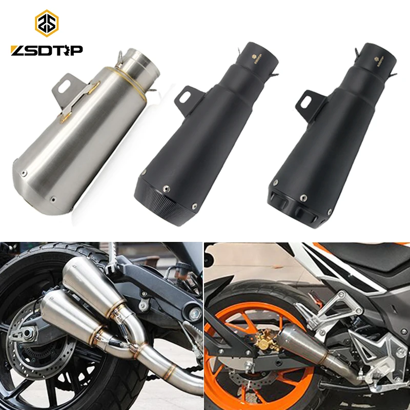 ZSDTRP 51 мм мотоцикл глушитель с DB убийца для CB250 CB400 R1 R6 ZX-6R ZX-10R GSXR Байк 125cc выпускной