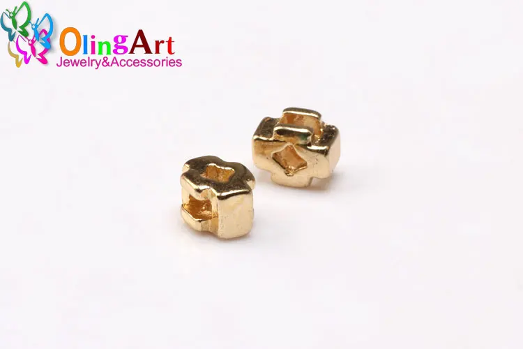 Olingart 30 шт. 3*2 мм Подвески крестообразной формы сердца бусины для нанизывания тибетского серебра Поиск браслет ювелирных изделий DIY ручной работы
