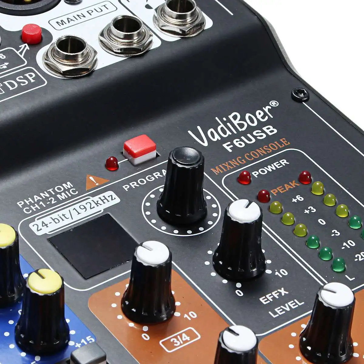 Мини миксер LEORY 6 канальный звуковой Миксер Для диджеев и караоке микшерный пульт