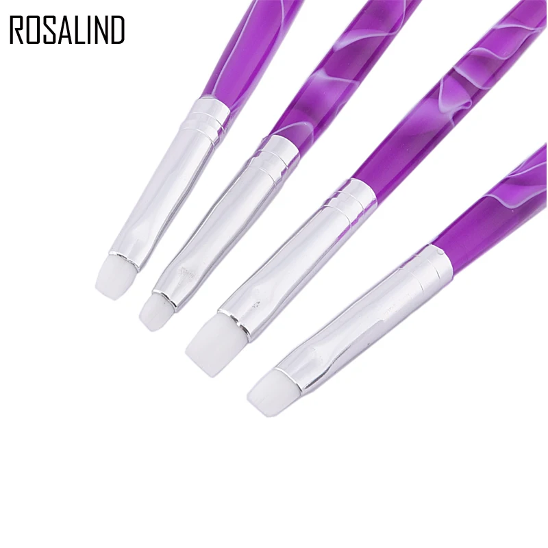 ROSALIND 4 шт./лот кисть для дизайна ногтей УФ-гель рисования ручка инструмент