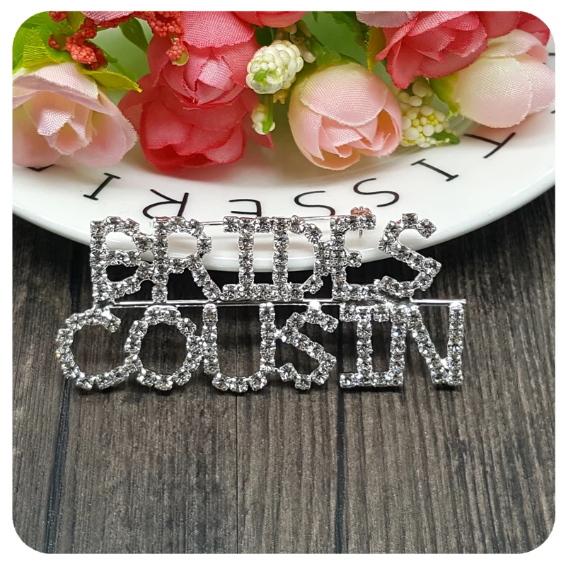 Blingbling кристалл свадебный подарок тему &quotневесты двоюродный брат&quot с лацканами