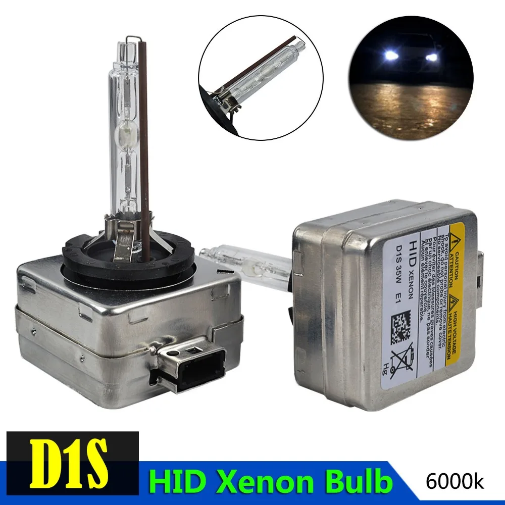 Taitian 2 шт. 12 в 35 Вт ксеноновая HID лампа D1S 6000 К внешний свет замена hid Xenon d1s балласт