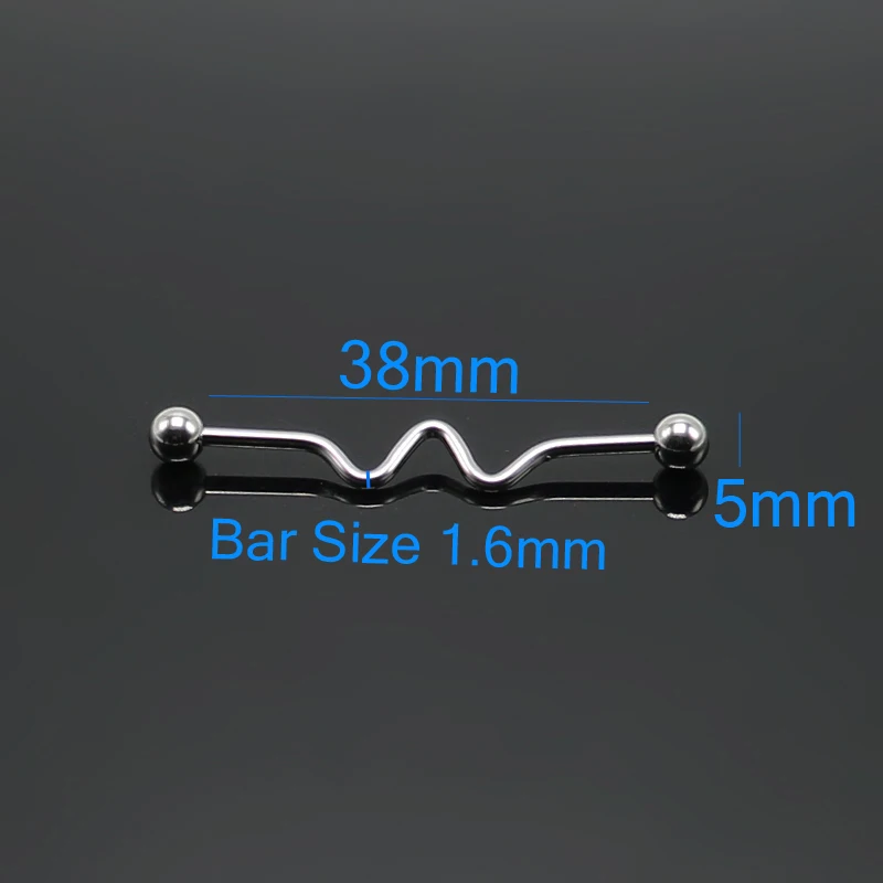 1 шт. нержавеющая сталь серьги Надеваемые На Ушной Хрящ Пирсинг со штангой