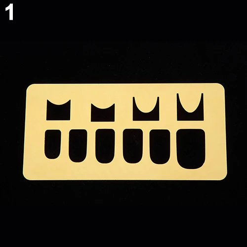 1 лист золотой тон дизайн ногтей полый французский штамповочный трафарет для DIY