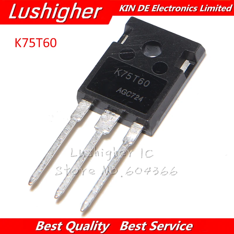 5 шт. K75T60 TO-247 IKW75N60T IGBT 600 в 80A 428 Вт TO247 | Электронные компоненты и принадлежности