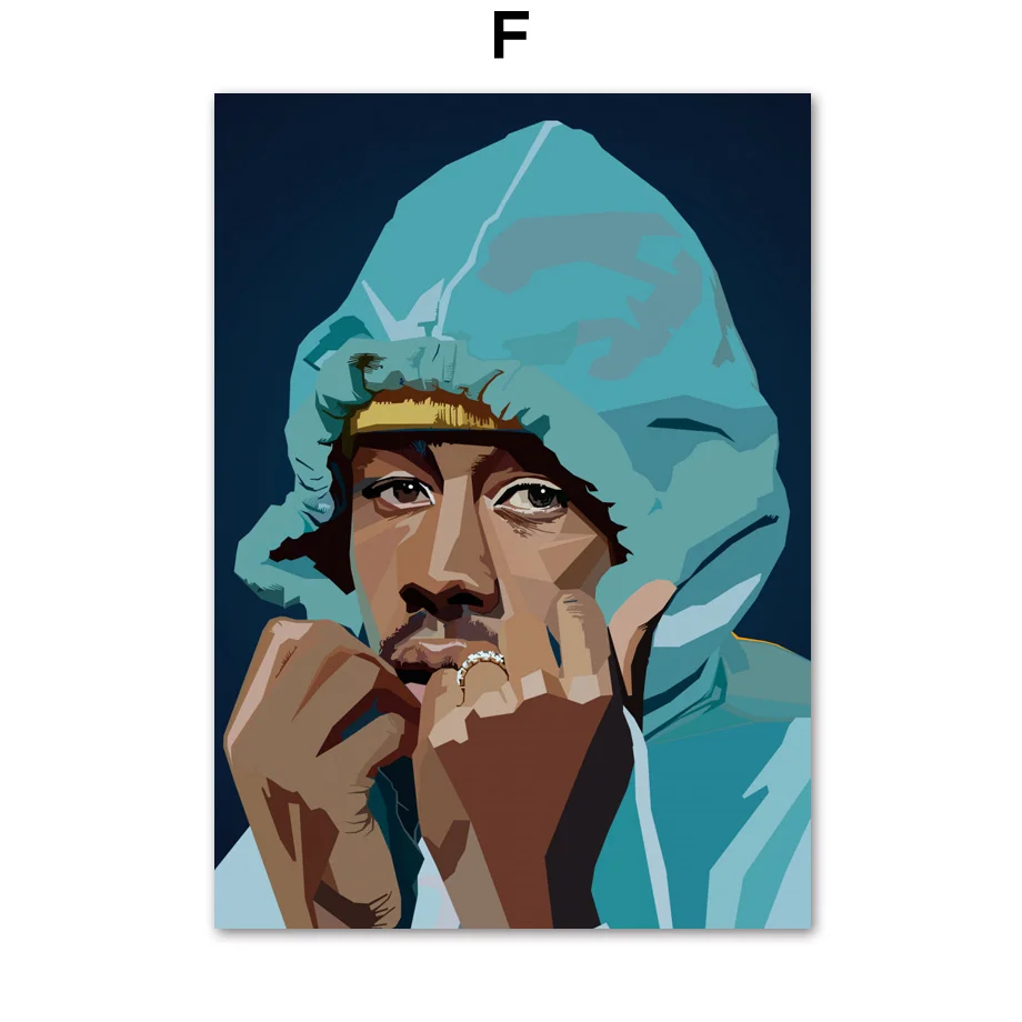 F Lil открытым, рэпер Тайлер XXXTentacion Wall Art Холст Картина Nordic Плакаты и принты настенные картины для Декор в гостиную - Цвет: F