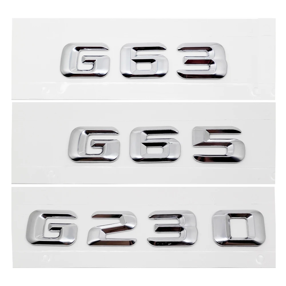 

For Mercedes BENZ AMG G63 G65 G230 G300 G350 G500 G550 W204 W211 Numbers Logo Sticker Auto Trunk Metal Decoration Accessories