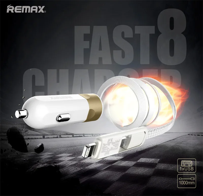 Автомобильное зарядное устройство remax 3.4A USB с кабелем 2в1 Быстрая зарядка для