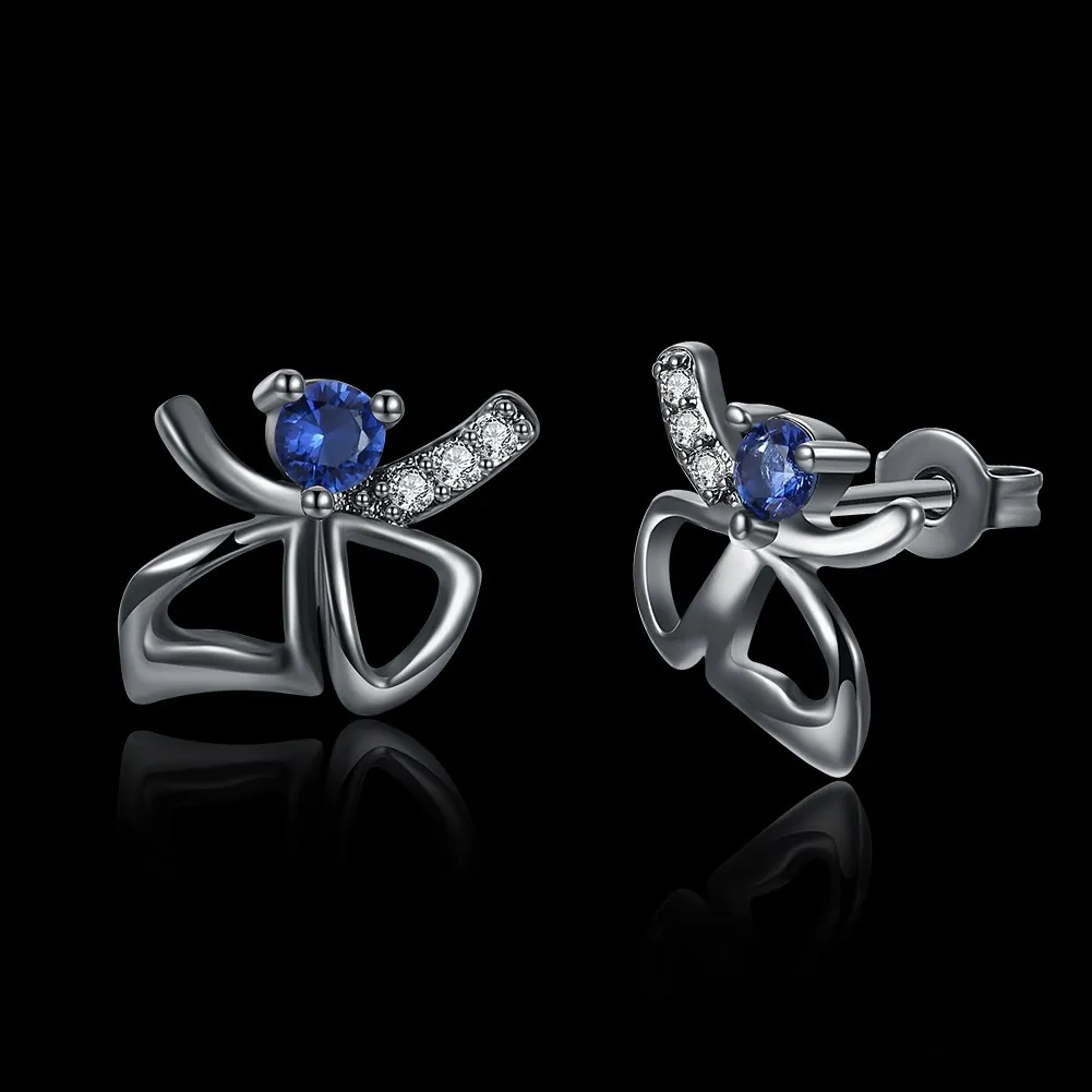 Чармиан и Сесилия голубой циркон инкрустированные бантом черный цвет пушки Для