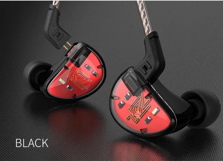 KZ AS10 5BA сбалансированные арматурные наушники для водителя Hi-Fi стерео ушные крючки в ухо монитор