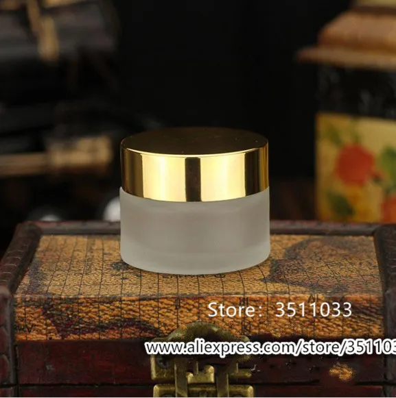 Пустая матовая стеклянная Косметическая банка для крема лица и глаз 20 г