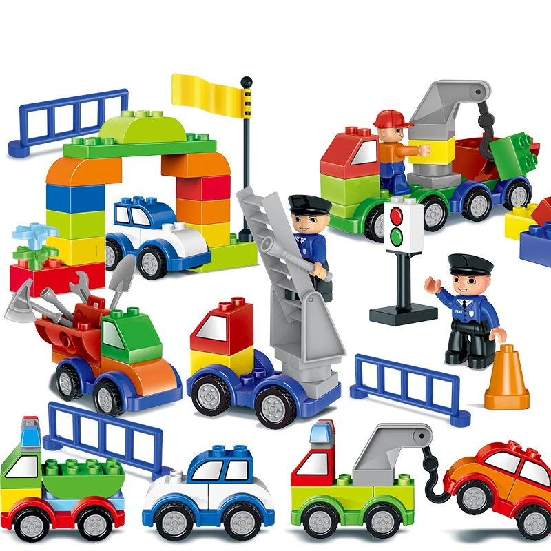 105/52 шт. Duplo автомобили негабаритных штук строительный конструктор Совместимость