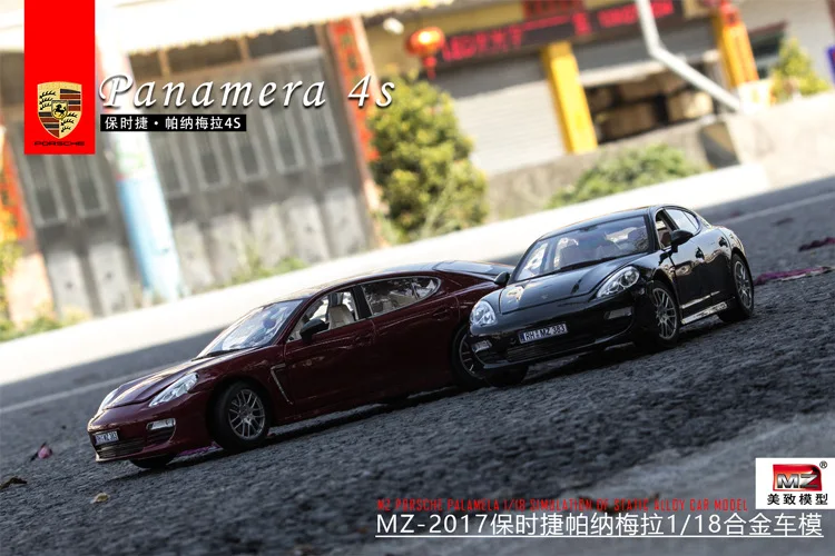 1:18 Модель спортивного автомобиля из сплава для Porsc Panamera с управлением на рулевом колесе, рулевое колесо для детей
