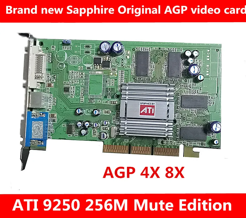 Оригинальная материнская плата ATI Radeon 9250 256M совместима с видеокартой AGP8X и 4X| |