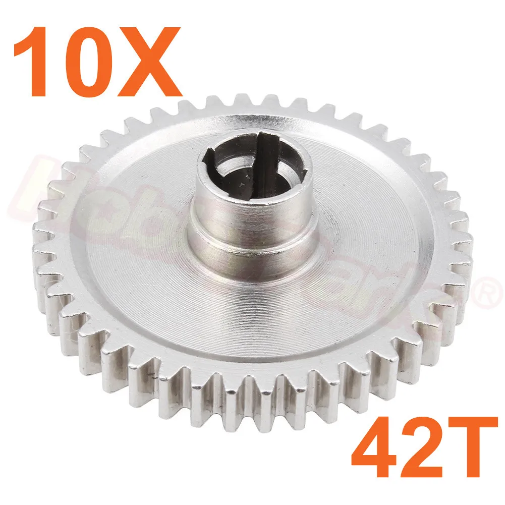 

10 шт./лот Металл diff основная Шестерня 42T 0,7 модуль для 1/18 WLtoys A959-B A969-B A979-B RC автозапчасти для замены