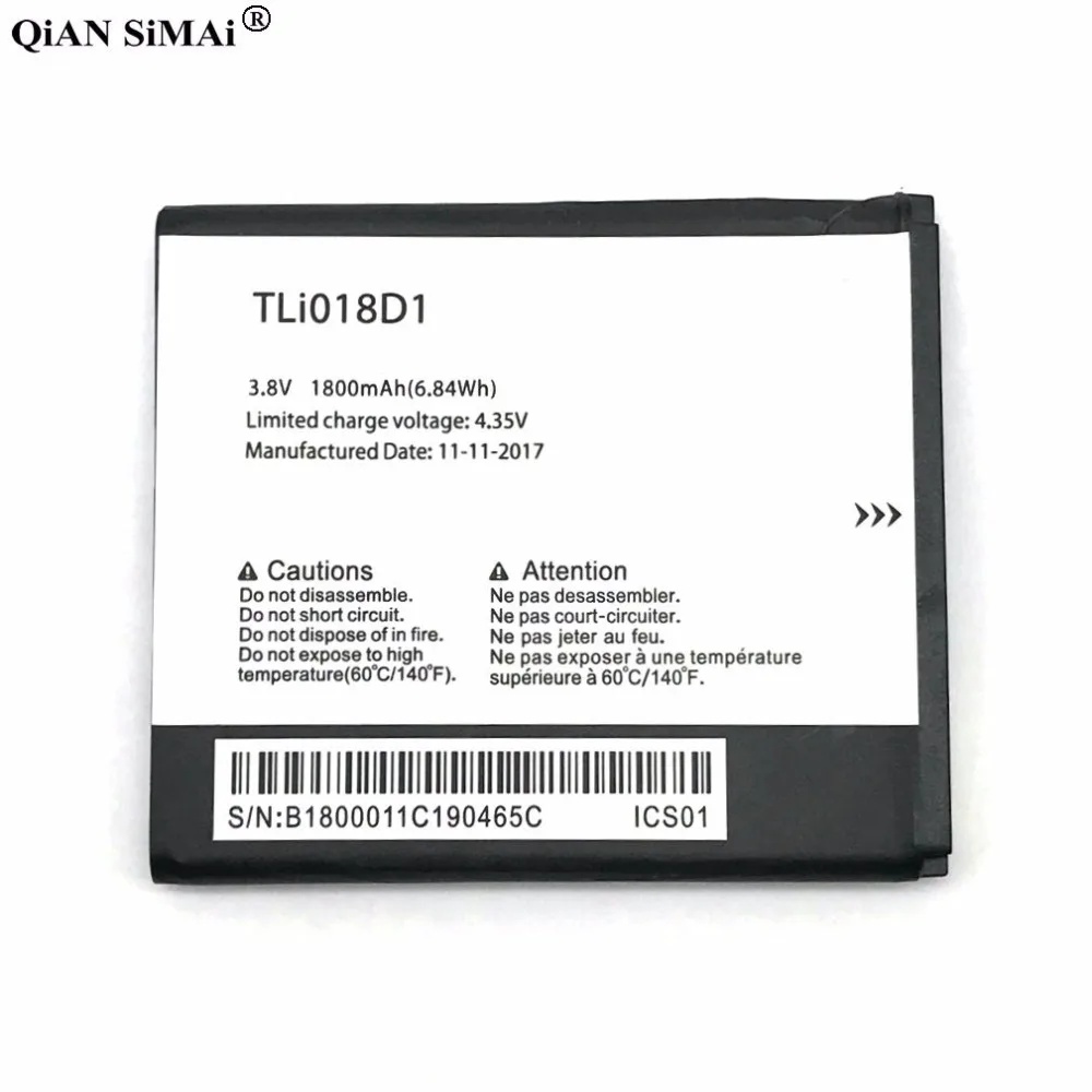 Новый высококачественный аккумулятор TLi018D1 1800 мАч для телефона Alcatel one touch D5 Dual 5038x