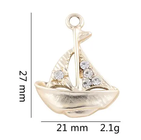 27x21mm (Gold Silver Color) 20PCS/lot Sailboat Pendant Charm DIY Hang Accessory Fit For Floating Locket Jewelrys | Украшения и