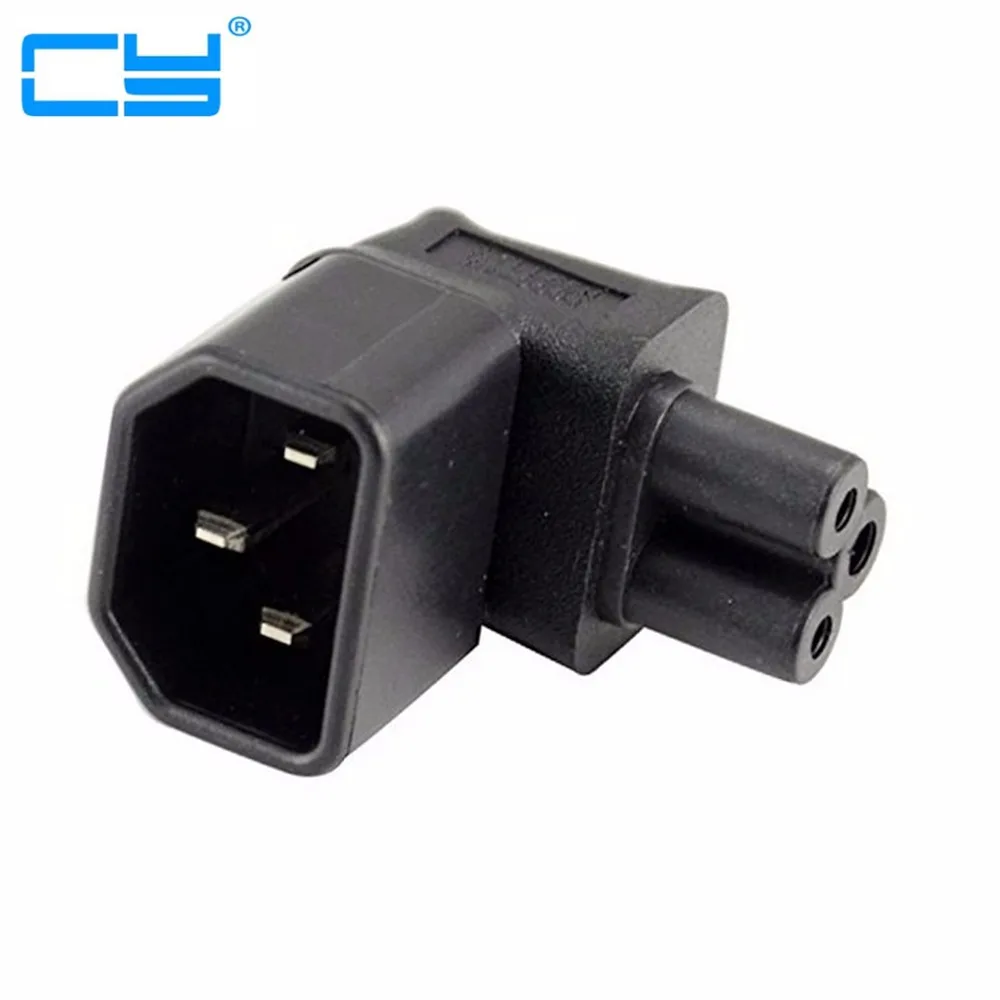 

3 de grau IEC 90 C14 masculino para mickey C5 de direcao em angulo adaptador de extensao
