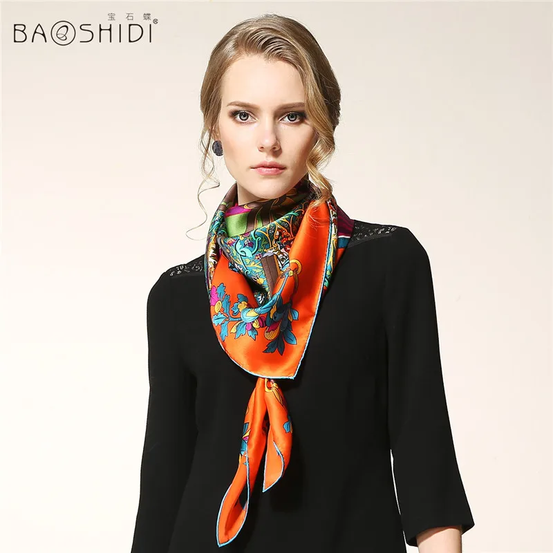 Пляжная накидка BAOSHIDI роскошный бренд оригинальный дизайн 100% чистый шелк женский