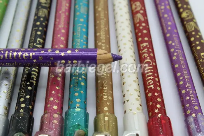 Подводка для глаз Профессиональная подводка темно синий блеск с точилкой 12