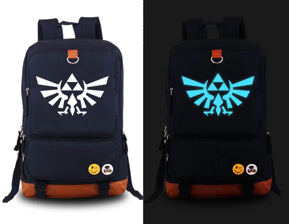 Лидер продаж Светящийся рюкзак для косплея из аниме Zelda Link Холщовый школьный