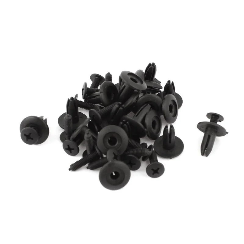 

20 Pcs Plastic Rivet Fastener Bumper Fender Retainer Push Clip 6mm