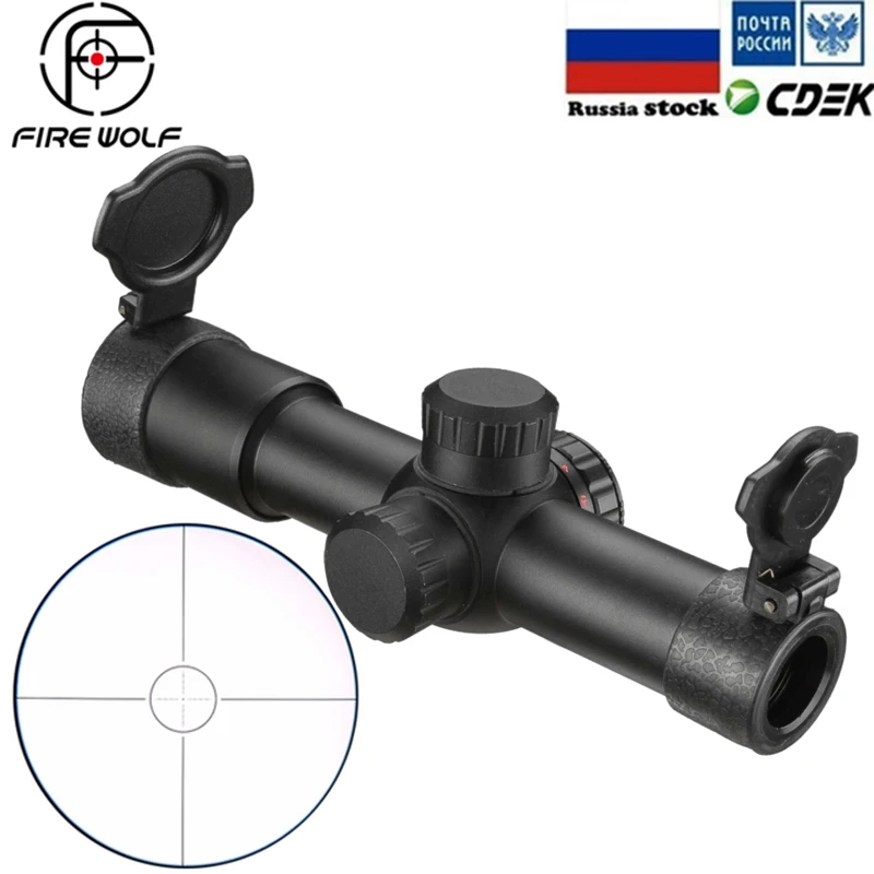 Прицел FIRE WOLF 4 5x20 E Mil Dot Охотничья винтовка с красной подсветкой AK47 AK74 AR15 прицел
