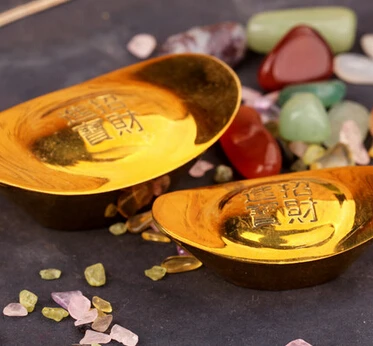 SCY 16504 + медный слиток золотого украшения фэн шуй счастливые Буддийские