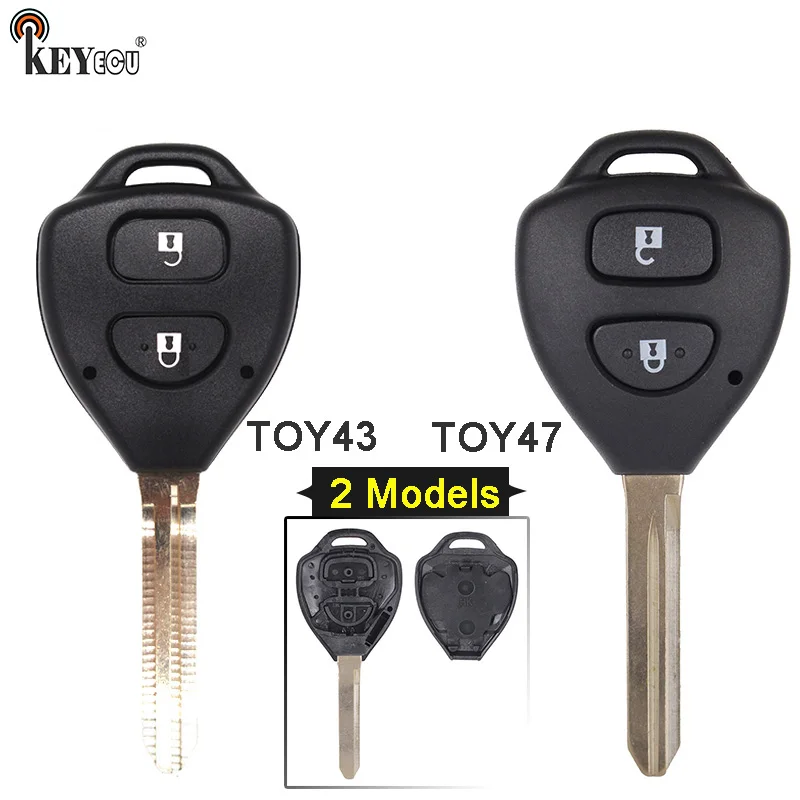 Сменный Чехол для ключа дистанционного управления Toyota Corolla Rav4 Yaris Avensis Avalon 2 кнопки