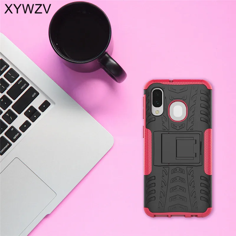 For Samsung Galaxy A40 Case Shockproof Armor Silicone Hard PC Phone Back Cover Holder Fundas |