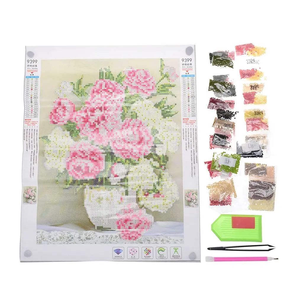 1 PC Home Decoration DIY Diamond Painting Peony Floral Needlework Embroidery Decor Wedding | Дом и сад