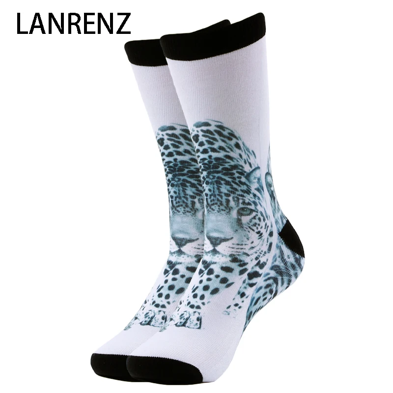 Носки с объемным принтом гепарда модные носки для мужчин и женщин 200 вязаных