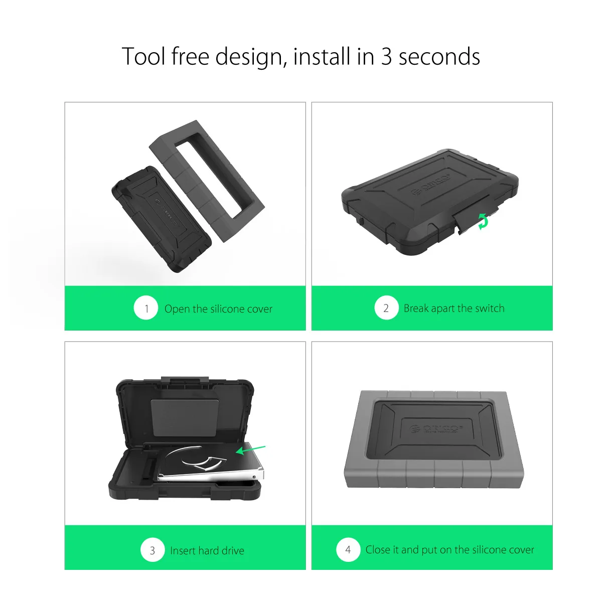 ORICO HDD случае 2 5 дюймов инструмент Бесплатная ТБ SATA к USB 3 0 SSD адаптер для samsung Seagate