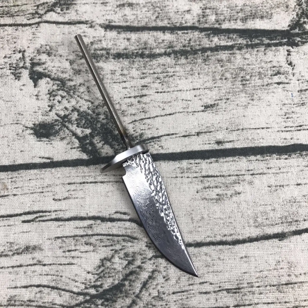 X-05DP DIY VG10 Дамасская сталь ковка шаблон стальной прямой нож с фиксированным лезвием заготовка diy полуфабрикат нож заготовки стали