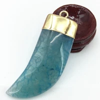 irregular natural blue agat stone carnelian onyx charms pendant lucky health numen energy reiki pendulum elegant jewelry b3079