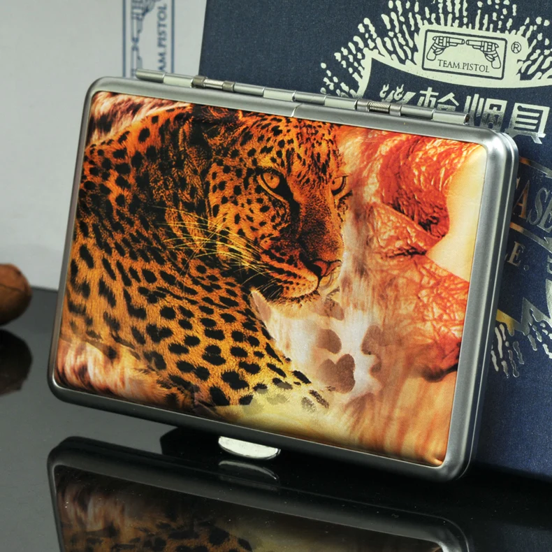 Кожаный Чехол Для Сигарет Женщина Тонкий Портсигар Box Удержание За 14 Шт. 100 мм