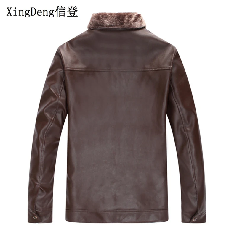 Куртка XingDeng мужская из ПУ кожи Свободная Повседневная модная верхняя одежда на