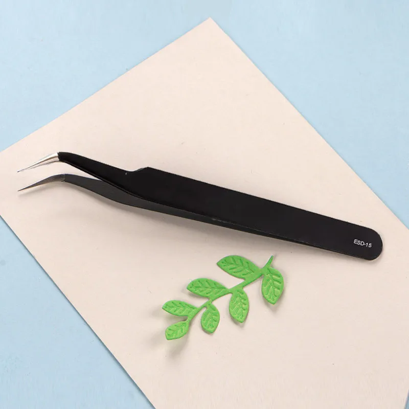 Инструменты для высечки 12 см качественный пинцет с изогнутыми точками и черным