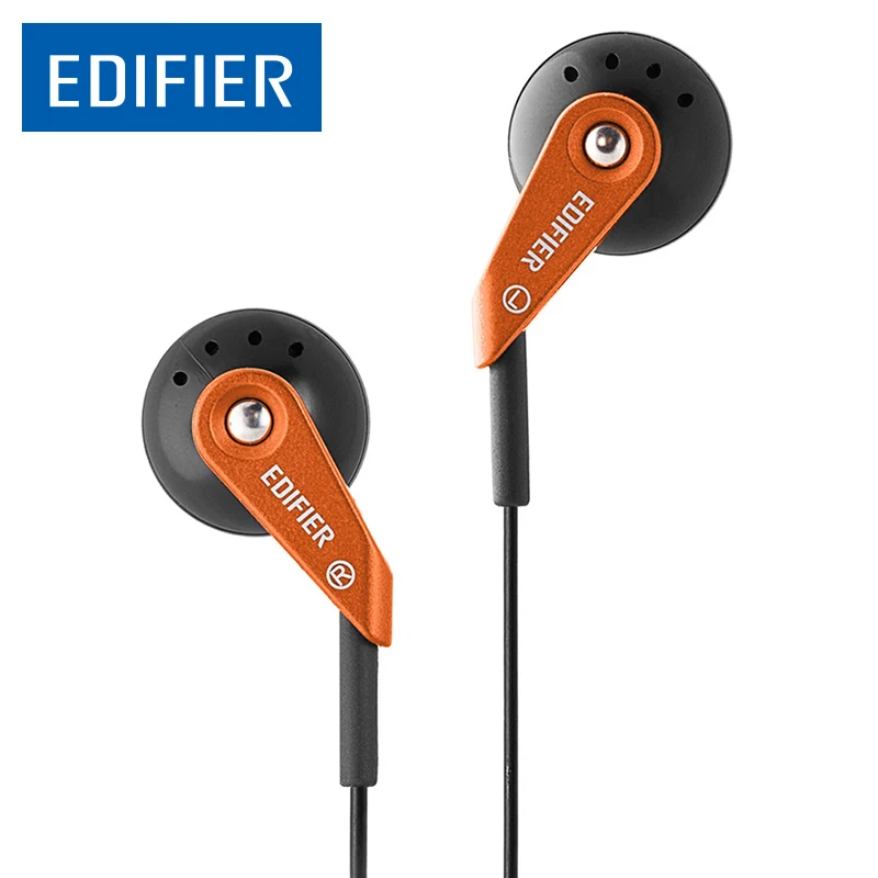 Edifier H185 цветные наушники вкладыши TPE антинамоточный провод рефлекторные басы для
