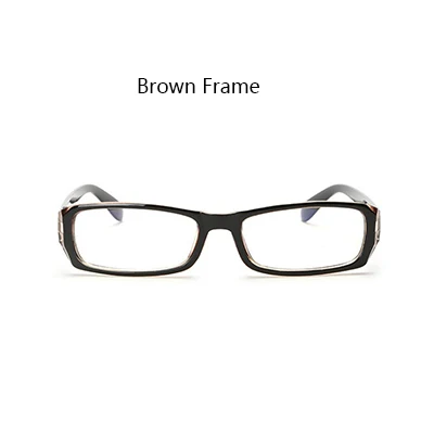 Brown UV400 радиационный синий светильник, компьютерные очки для работы, женские модные очки с прозрачными линзами, защитные очки для мужчин - Цвет оправы: Brown