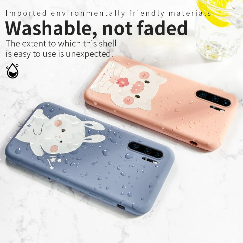 Оригинальный милый мультяшный жидкий силиконовый чехол для huawei P20 P30 Lite Pro Cats Honor